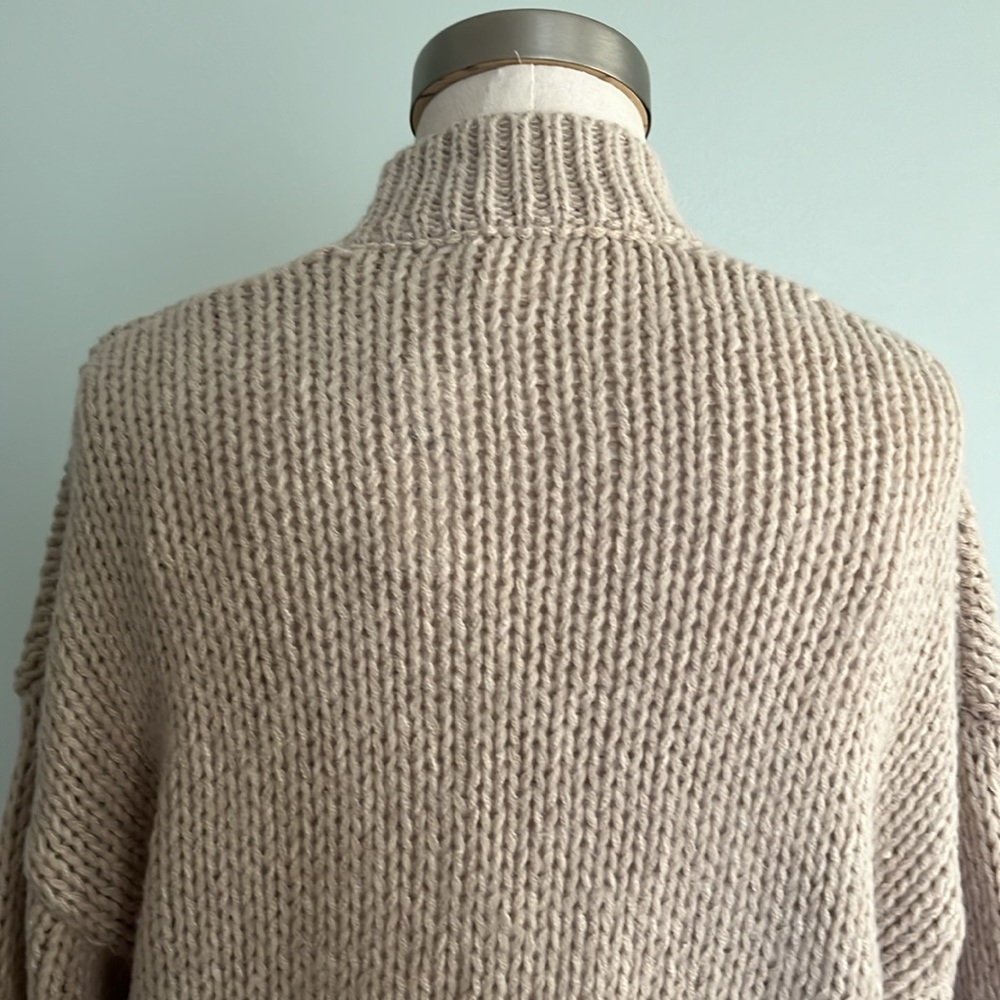 Anthropology Maeve Susanna 3D Heard Tan Cardigan Seeater - Picture 9 of 11